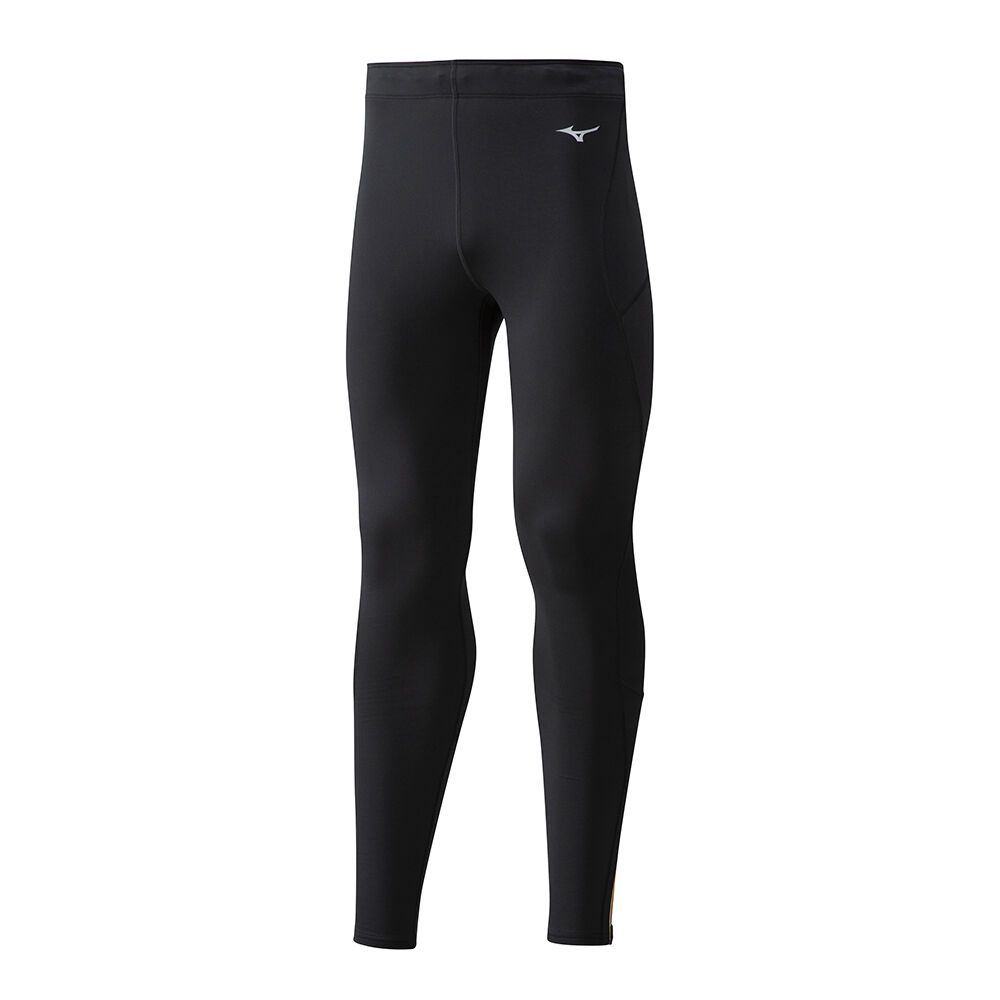 Leggings Mizuno Running Warmalite - Homem - Pretas/Multicoloridas - LWXYF0684